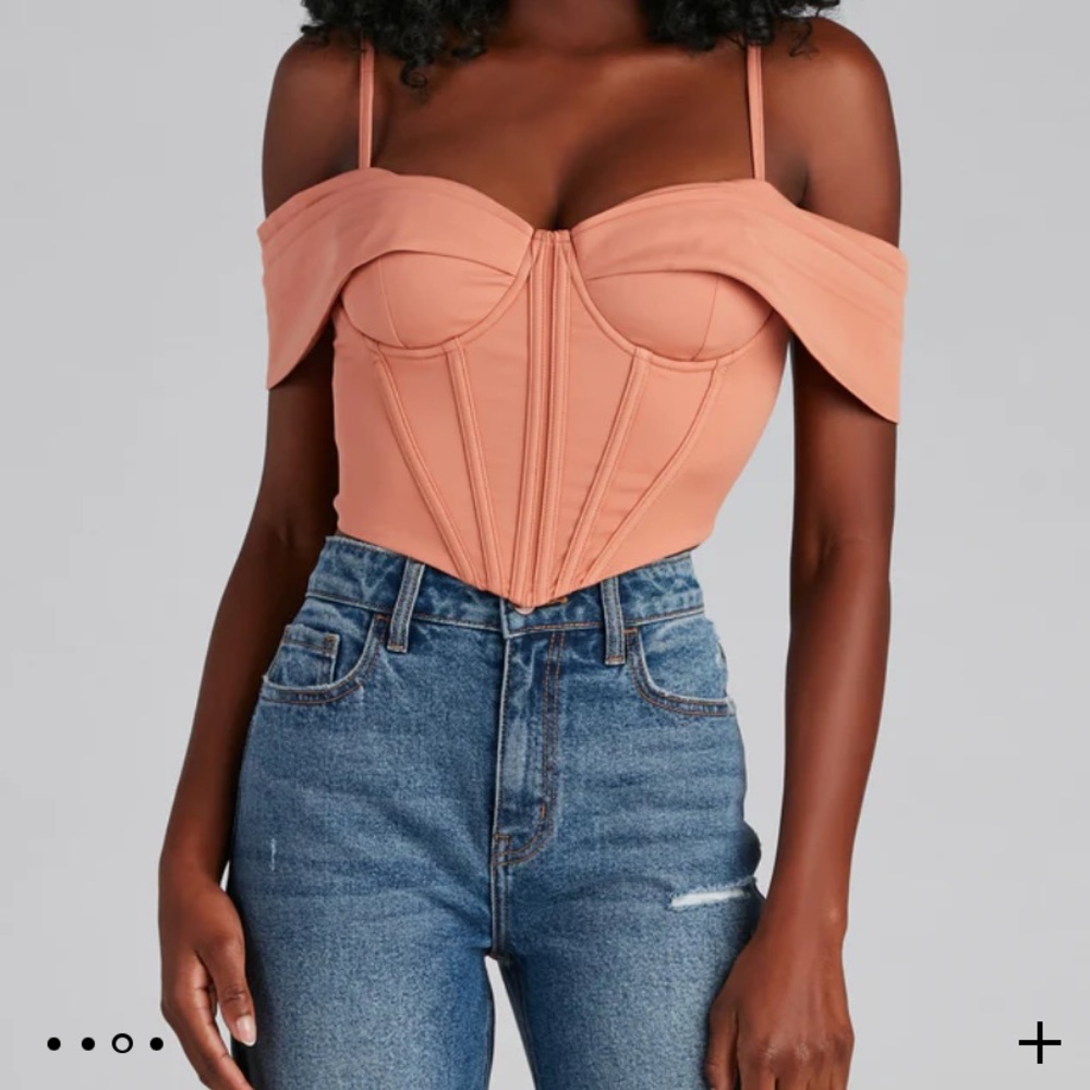 Off the shoulder corset top